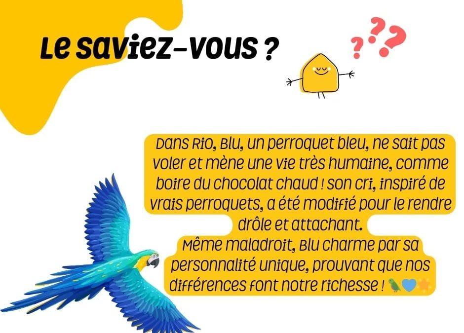 Sur cette image nous décrivons l'anecdote du film Rio