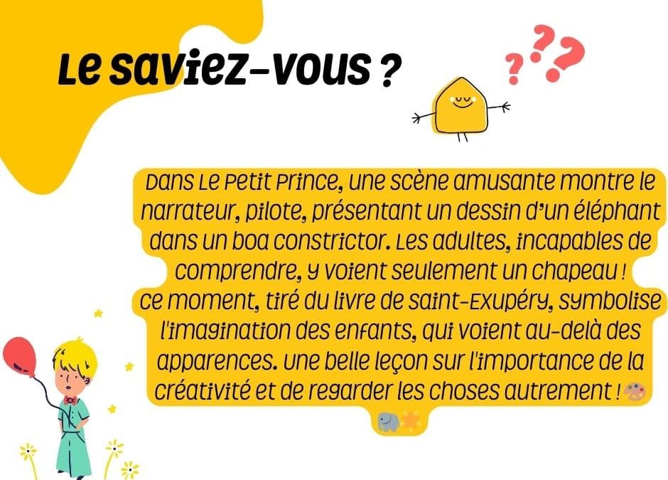 Sur cette image nous décrivons l'anecdote du film le petit prince